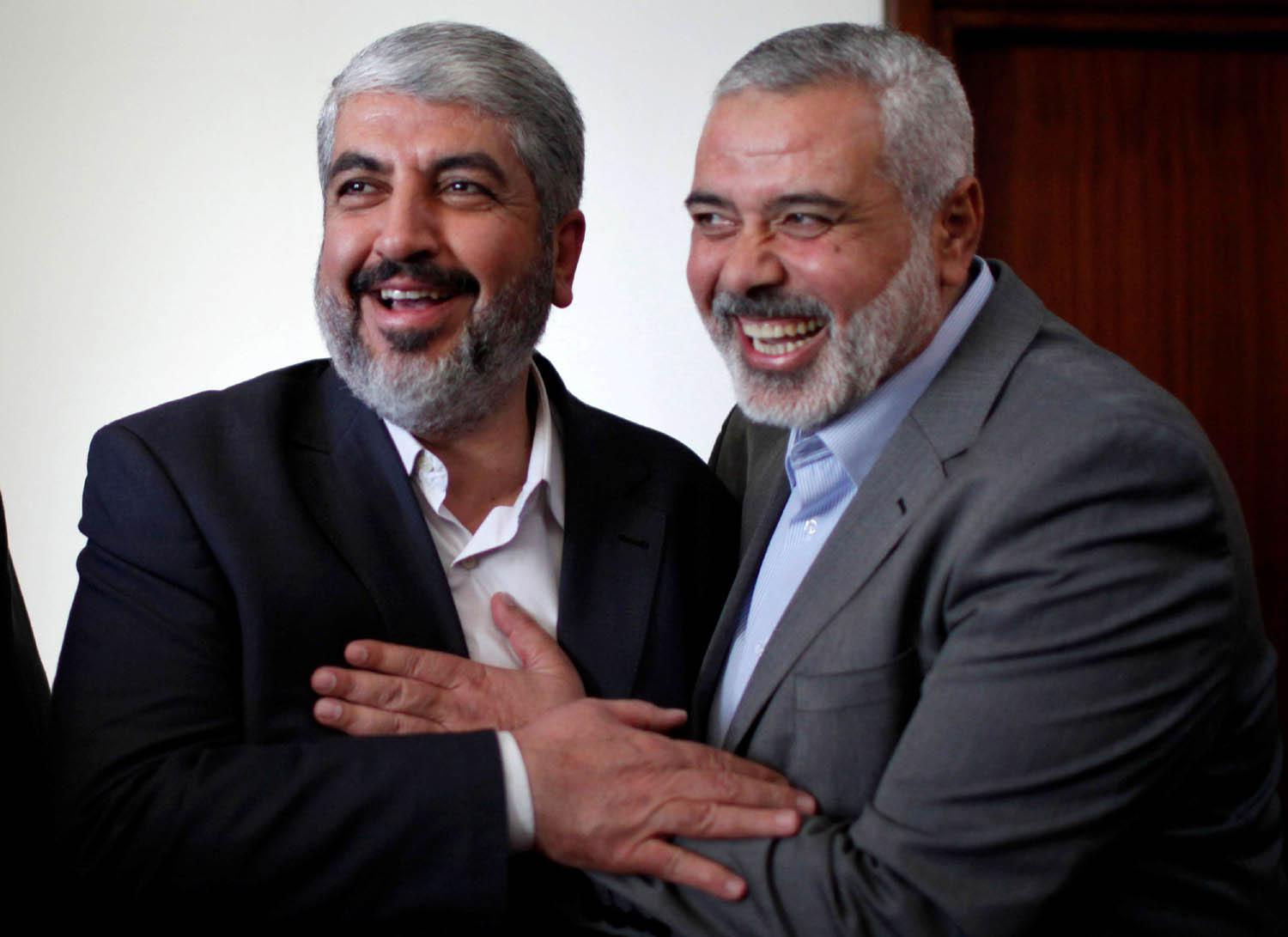 زعيما حماس إسماعيل هنية وخالد مشعل