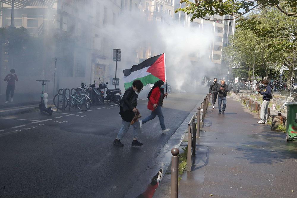 احتجاجات في باريس تنديدا بالاعتداءات الإسرائيلية في غزة والقدس