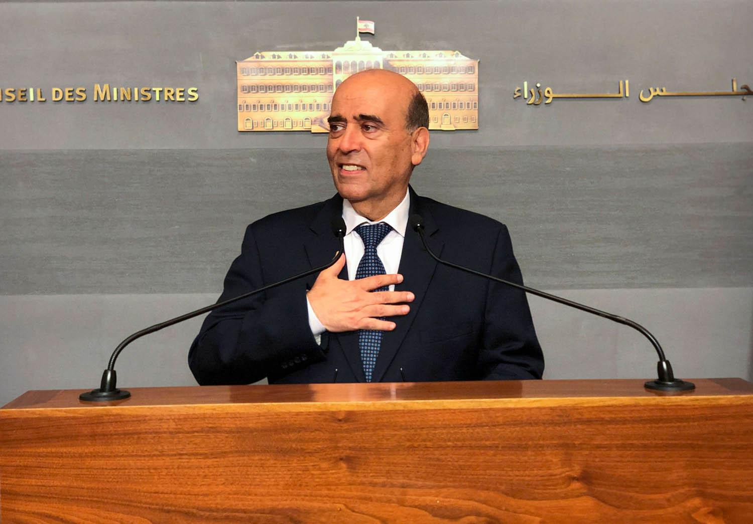 وزير الخارجية اللبناني المستقيل شربل وهبة