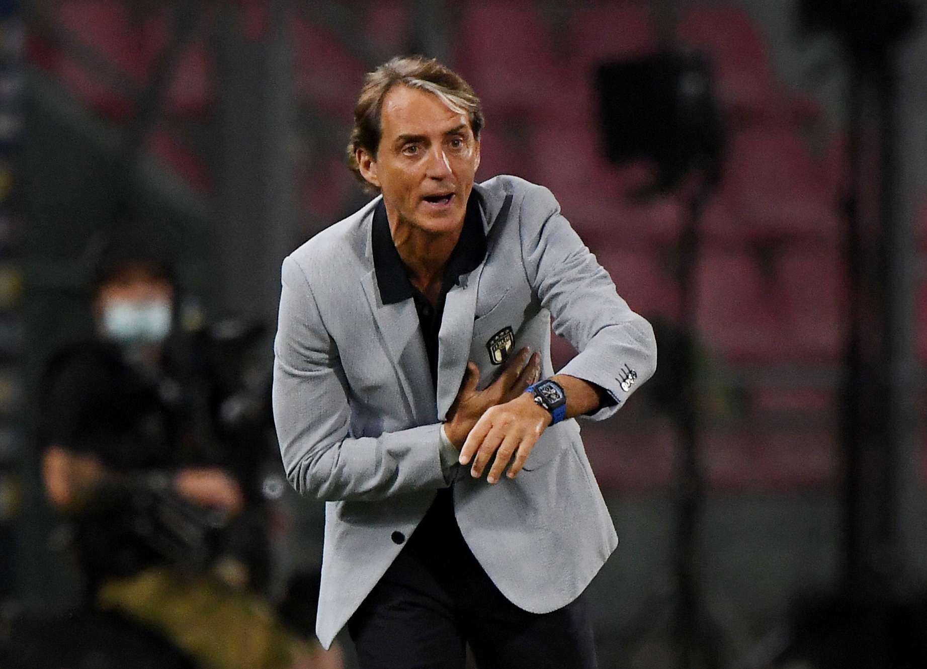 مانشيني يقود المنتخب الايطالي للفوز المثالي بالتصفيات