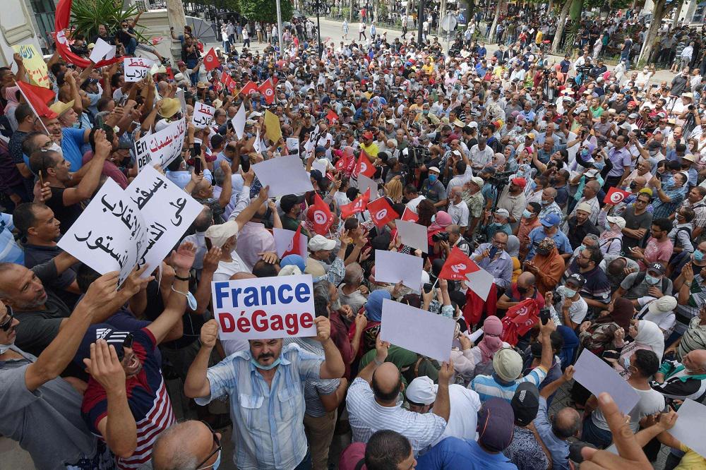 احتجاجات يقودها الاسلاميون ضد قيس سعيد