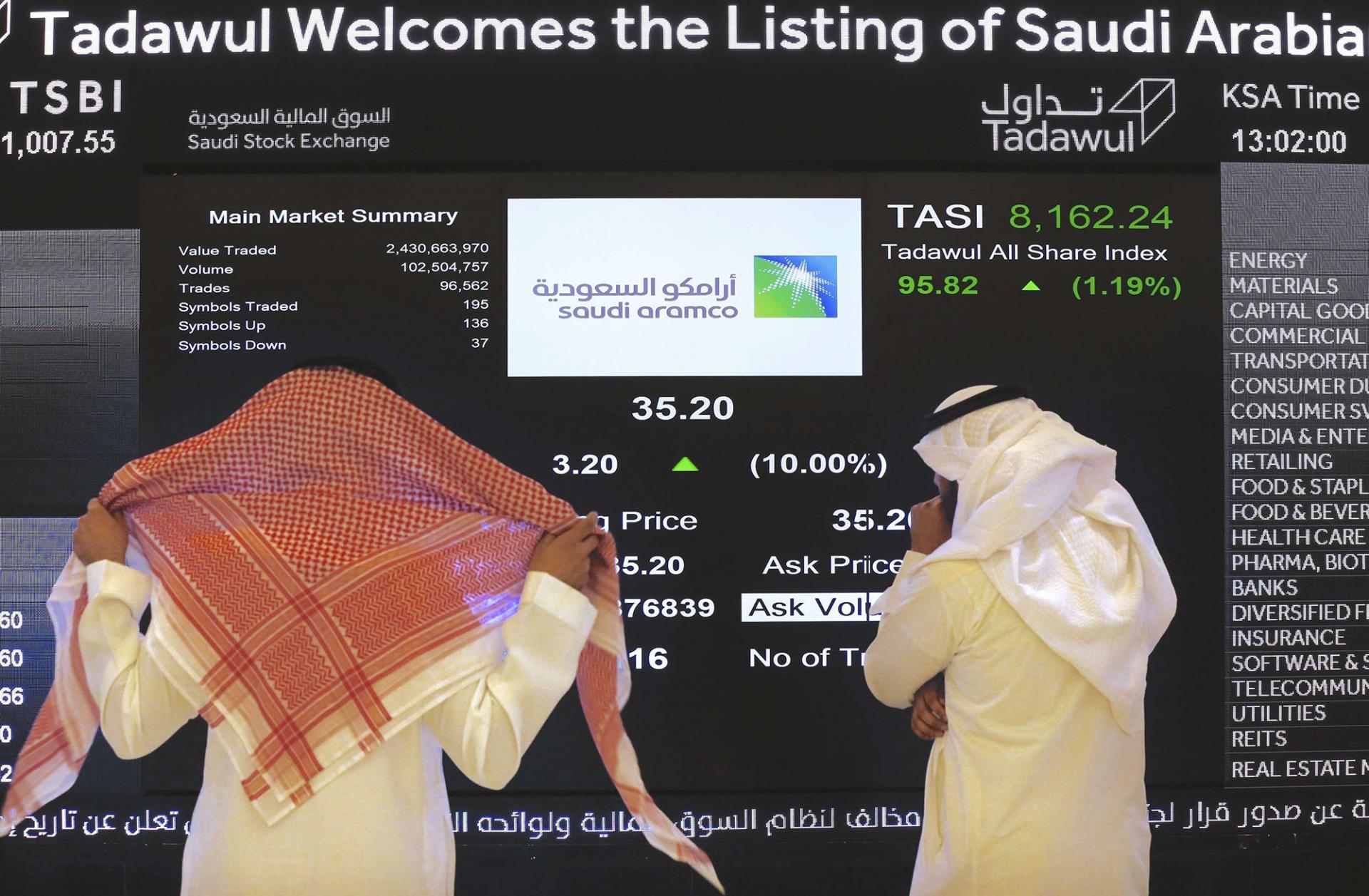 أكبر ارباح تسجلها ارامكو منذ طرح اسهمها في الاسواق قبل سنتين