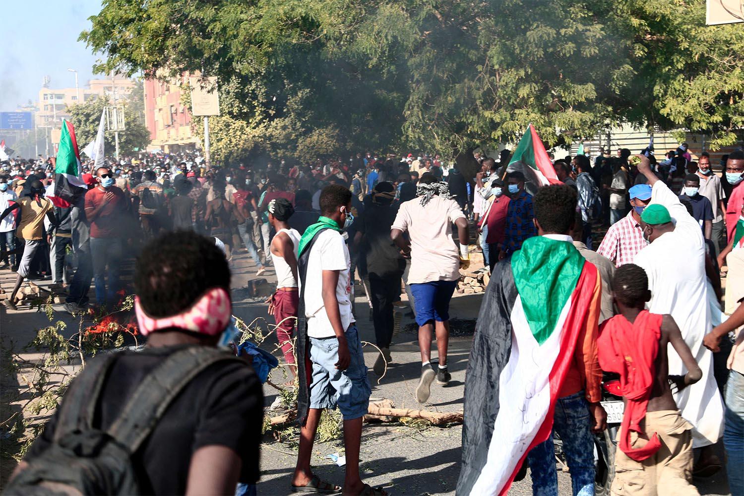 Sudanese security forces fired tear gas to disperse protesters in Khartoum 
