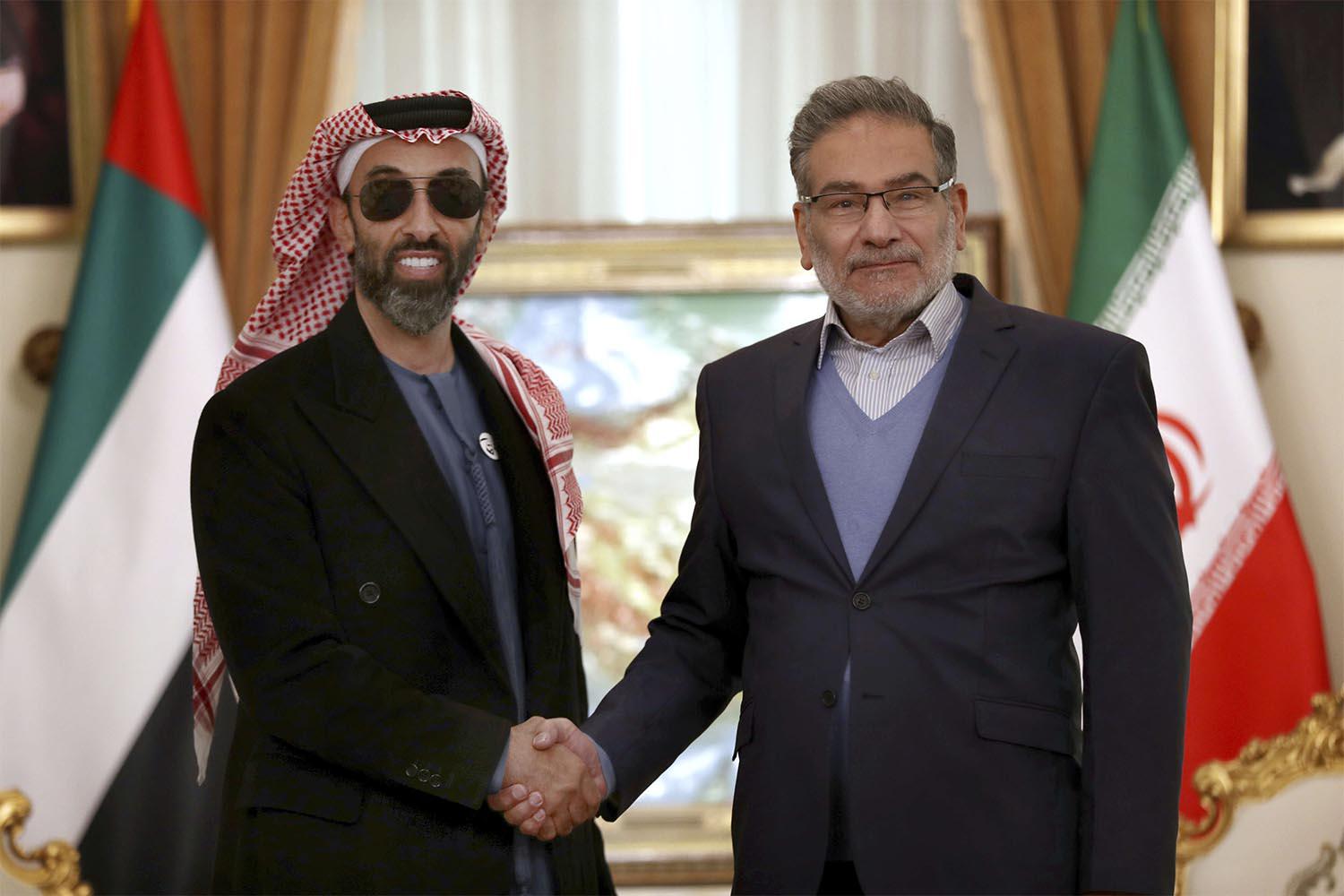 Sheikh Tahnoon meeting with Shamkhani