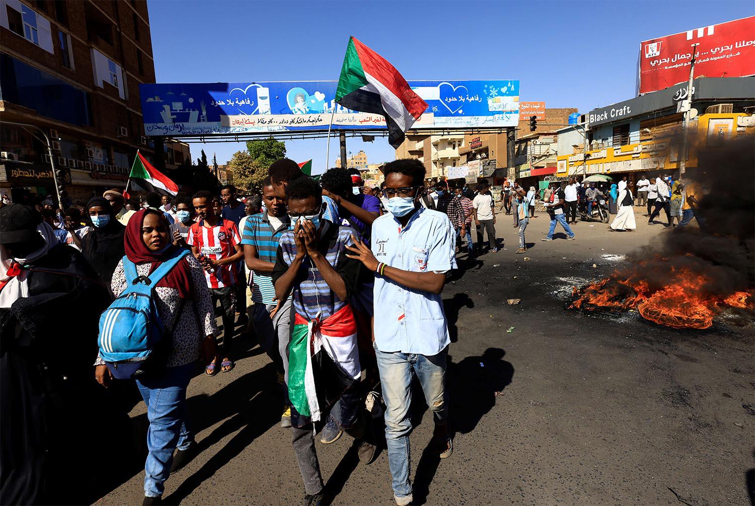 Protesters chanted: “Power to the people!”