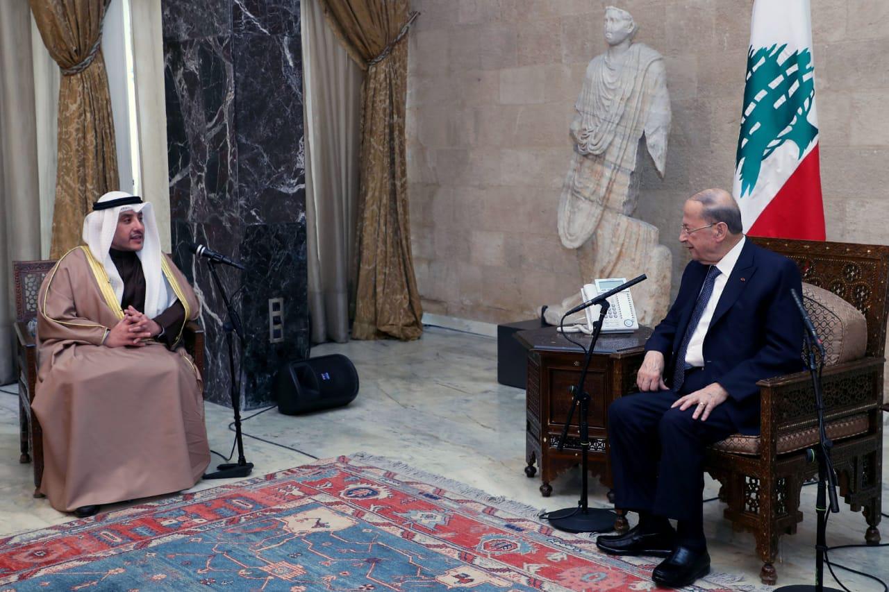 وزير الخارجية الكويتي نقل لقادة لبنان أفكارا ومقترحات لحل الأزمة مع دول الخليج