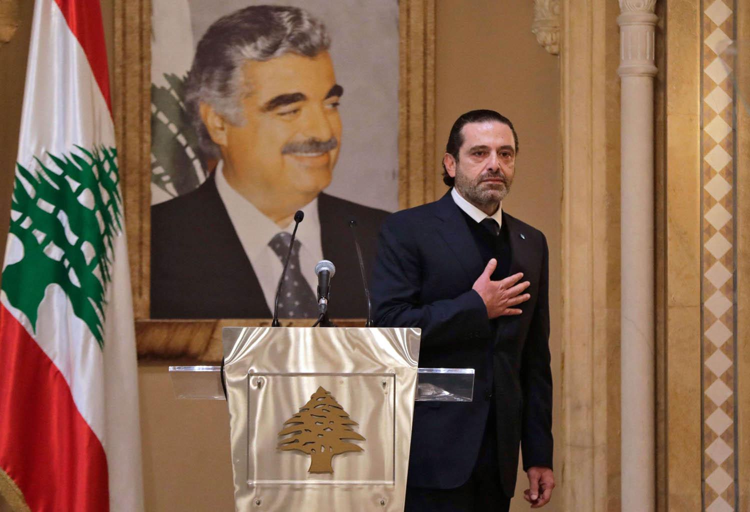 سعد الحريري يعلن اعتكافه عن الحياة السياسية