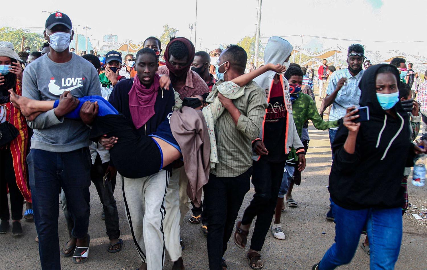 The protests came despite tightened security and blocked bridges and roads in Khartoum and Omdurman