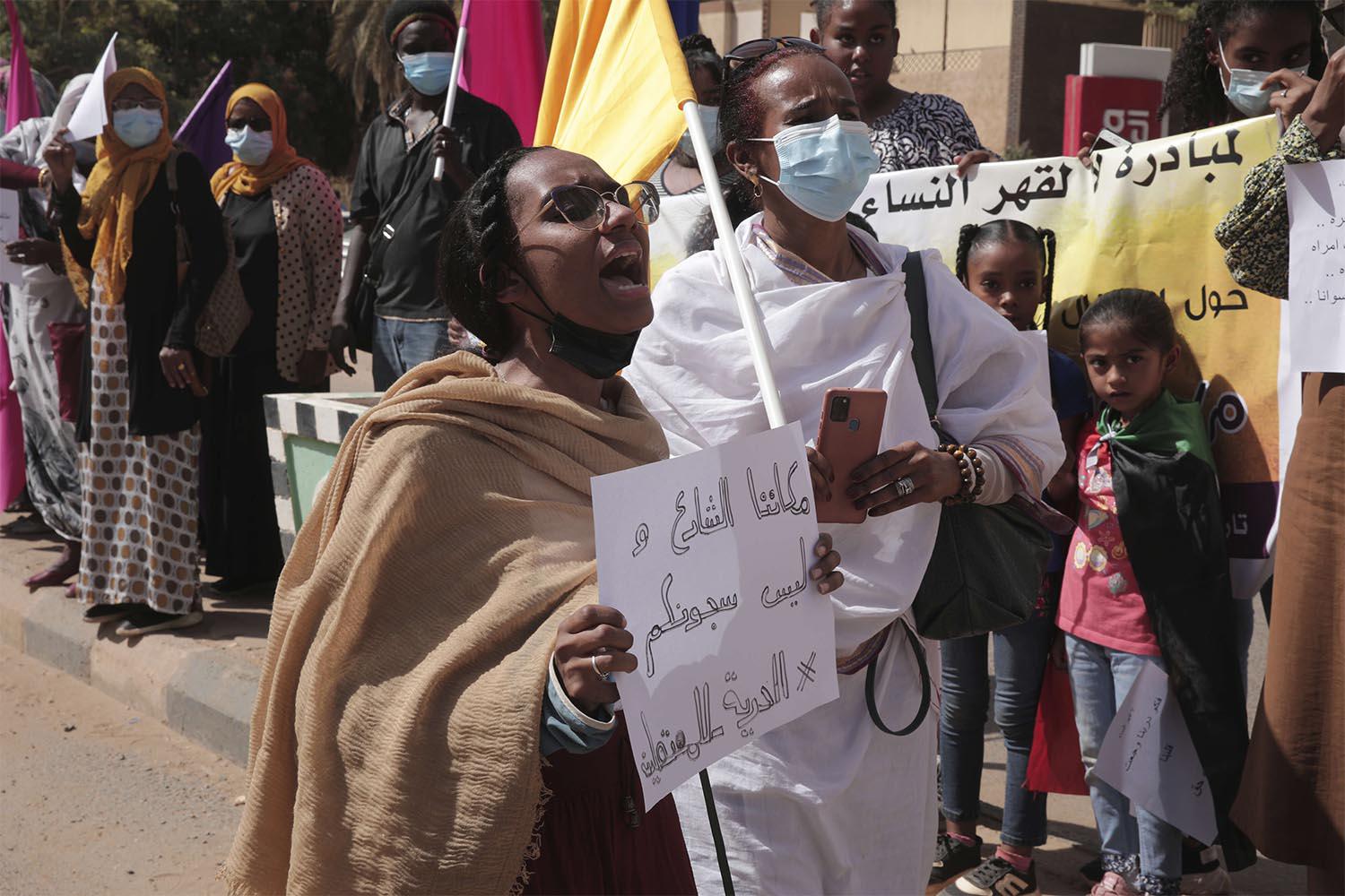 Protesters demand the release of all detainees