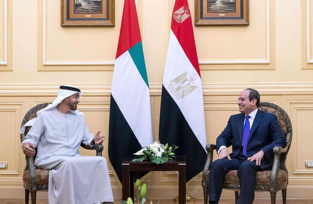 حرص إماراتي مصري على تعزيز التعاون الثنائي وتنسيق المواقف