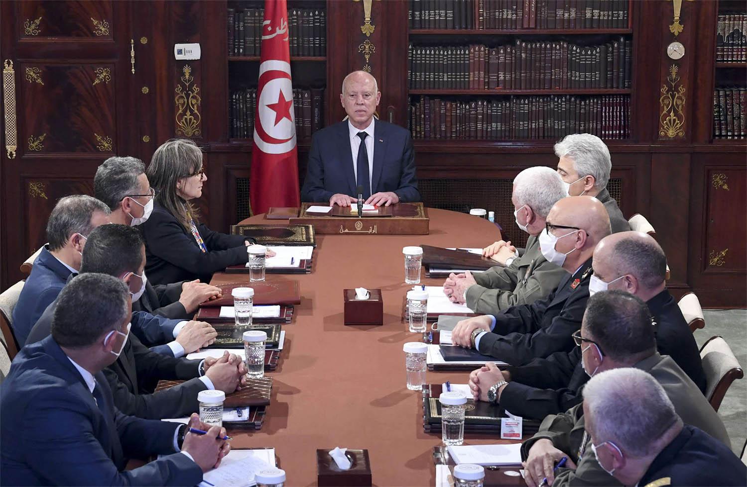 Saied issued a decree dissolving parliament