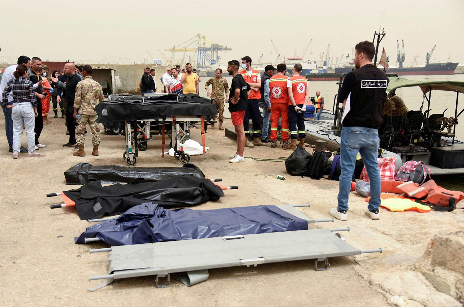 Those on board the dingy were Lebanese, Syrians and Palestinians