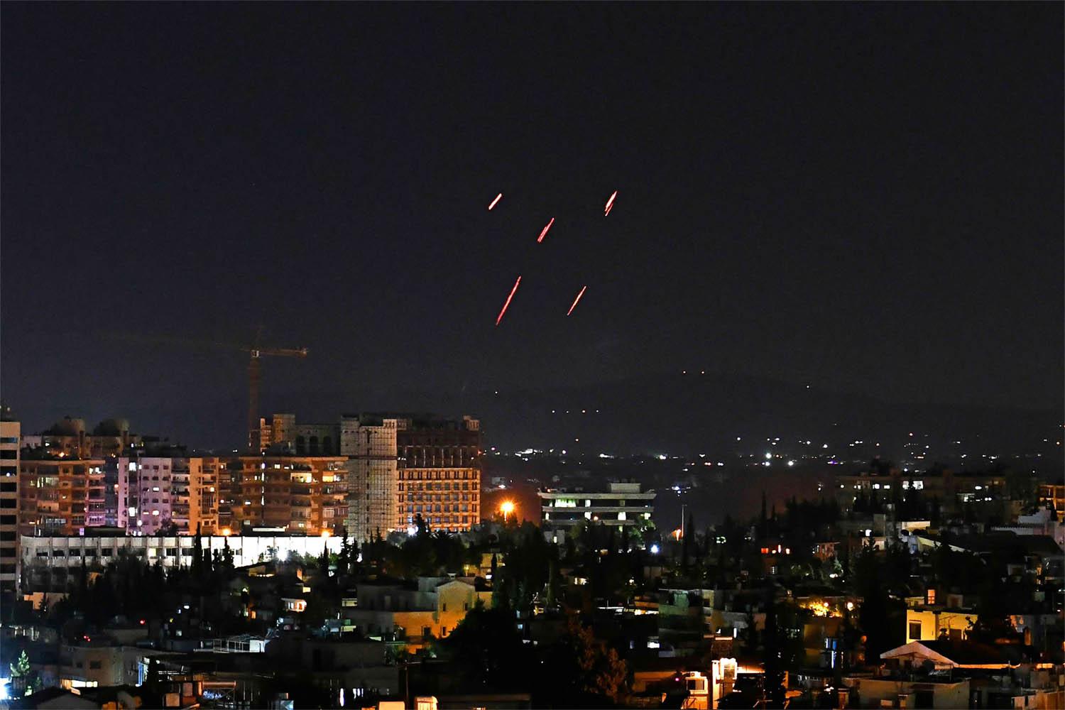 Syrian air defenses shot down most of the missiles
