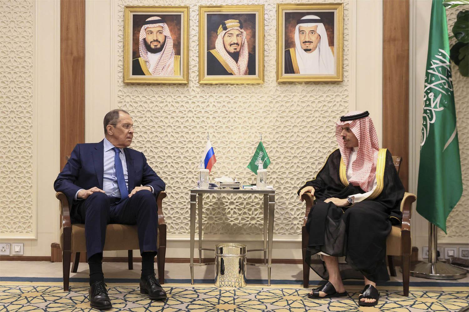 Lavrov met Saudi counterpart Prince Faisal bin Farhan Al Saud 