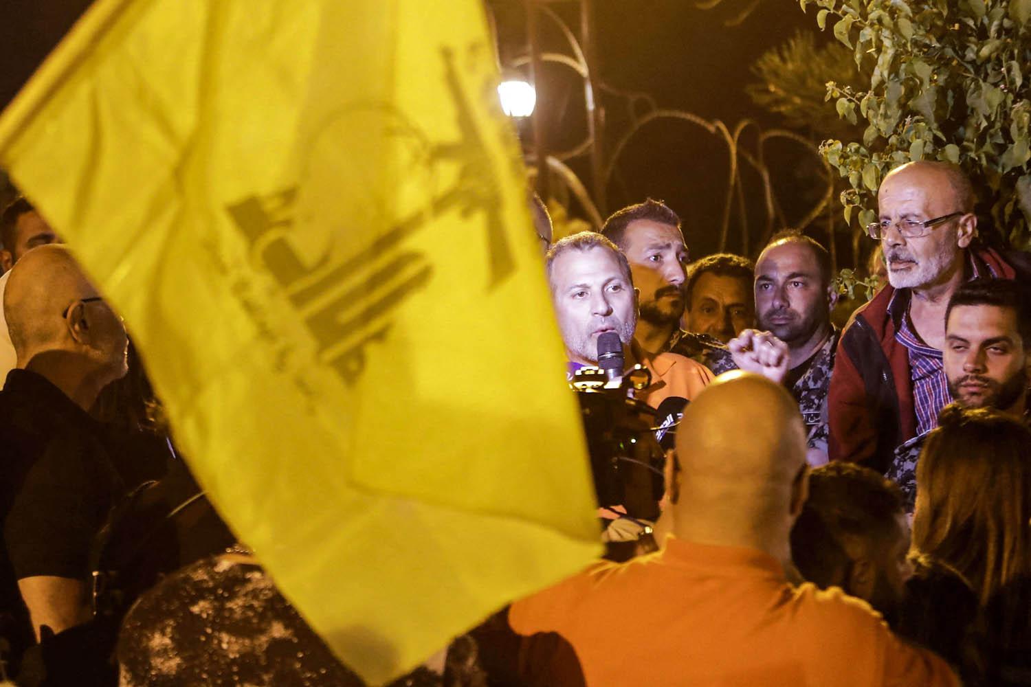 جبران باسيل رئيس التيار الوطني الحر مع أنصاره وأنصار حزب الله في البترون