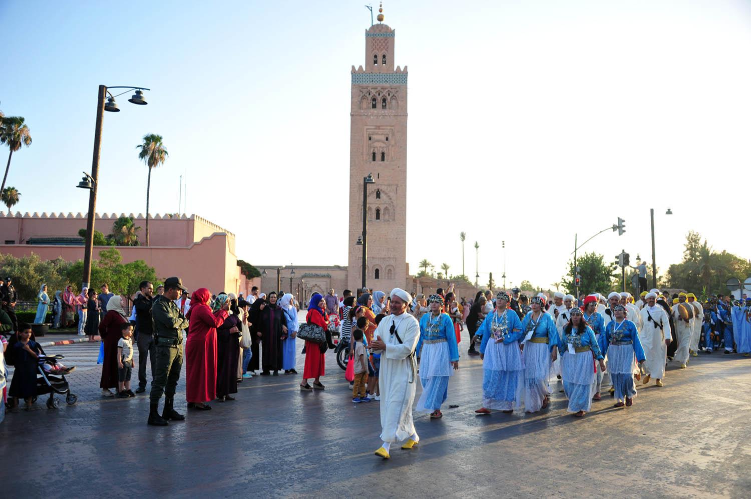 Ahouach group during the parade