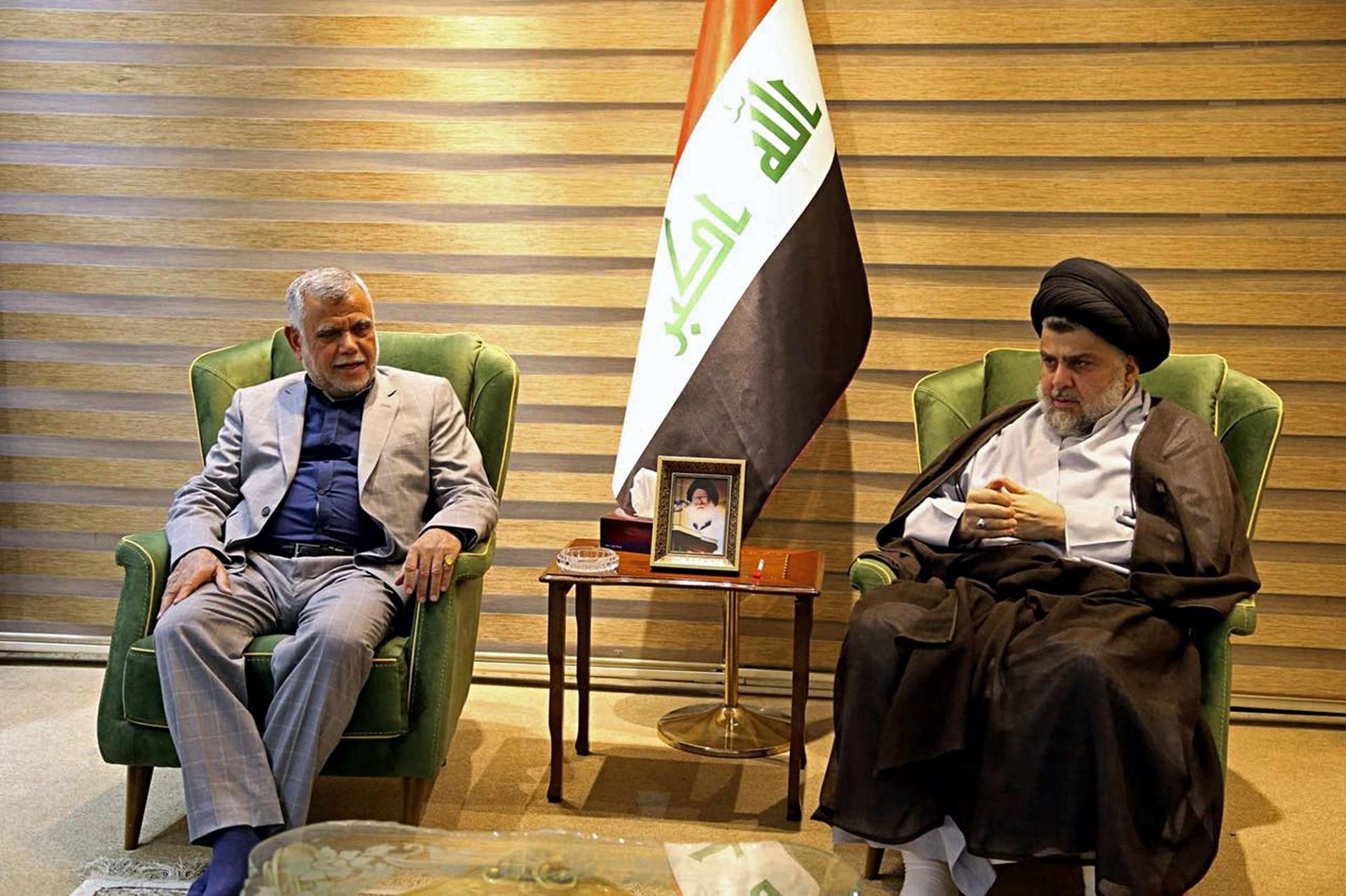 وفد يضم العامري والحلبوسي وبرزاني يزور الصدر قريبا لبحث حلحلة الأزمة السياسية