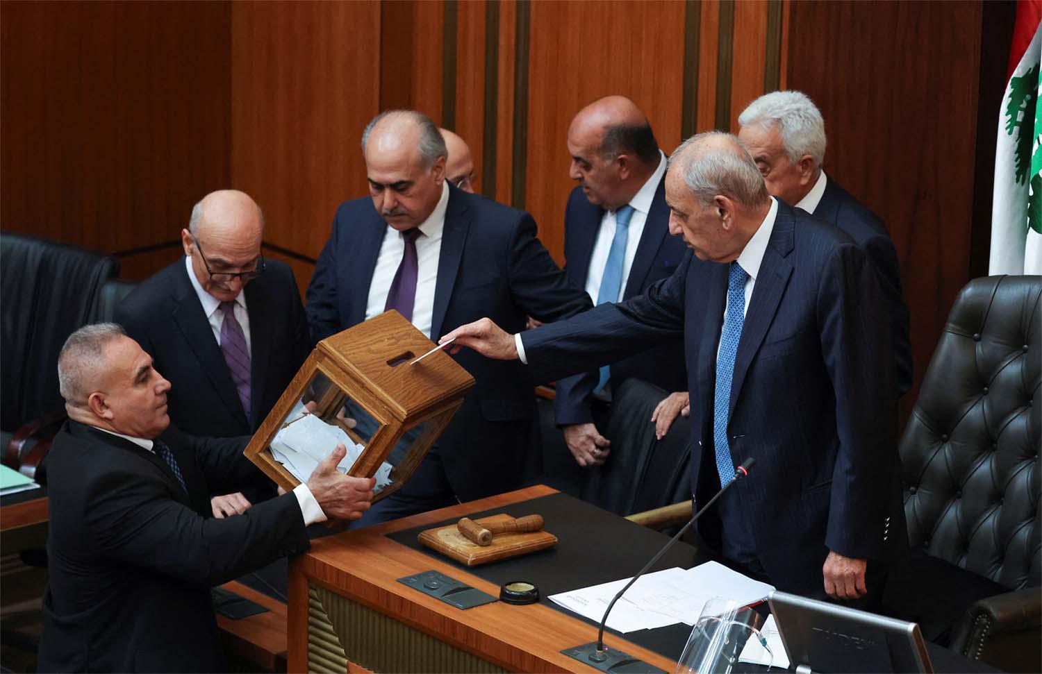 Christian politician Michel Moawad won the backing of 36 of 122 lawmakers who attended