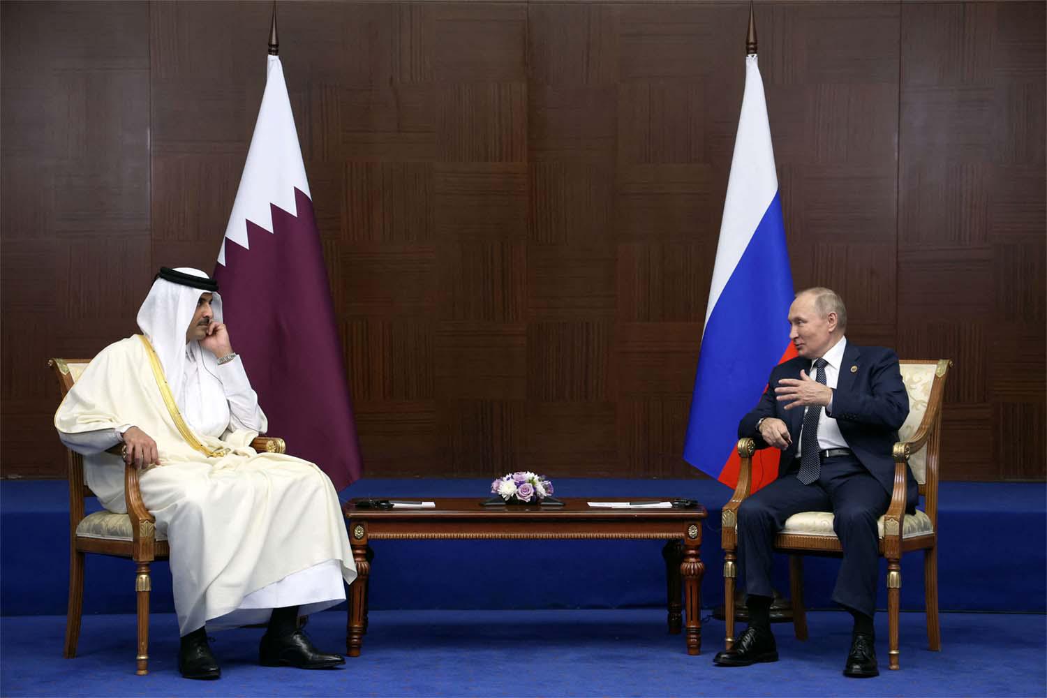 Qatar's met with Russian President in Astana