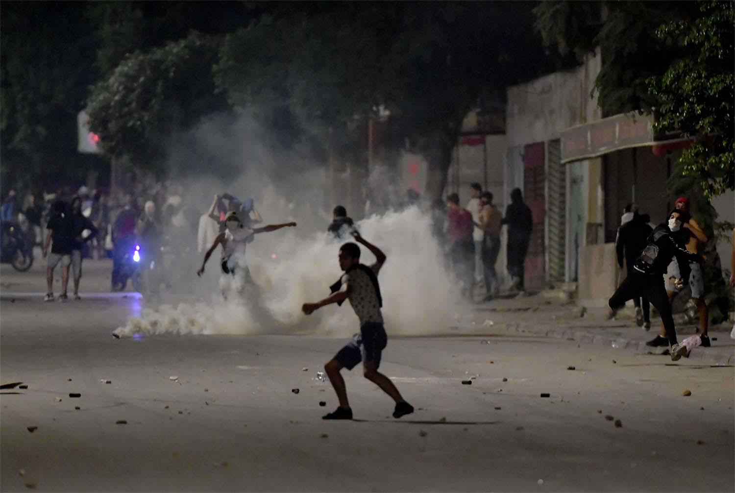 The protests began on Friday after the funeral of the young man