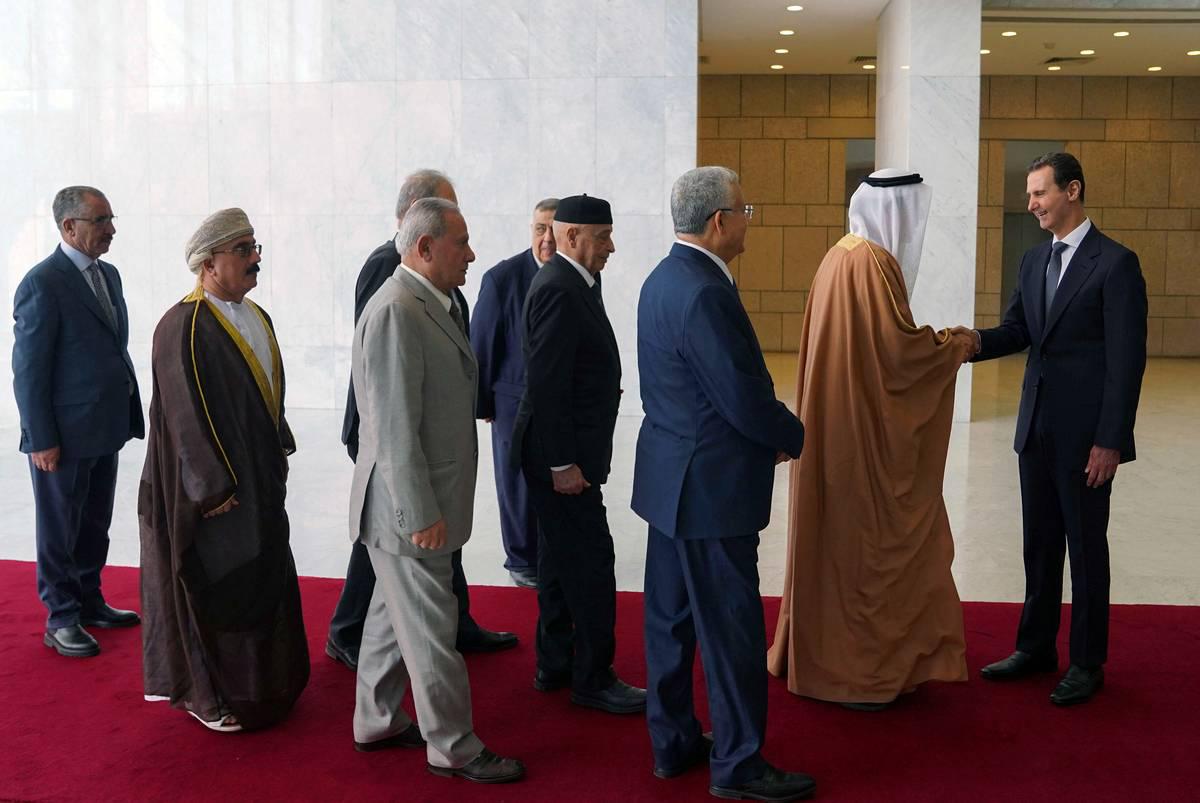 الرئيس السوري بشار الأسد يستقبل وفد رؤساء البرلمانات العربية