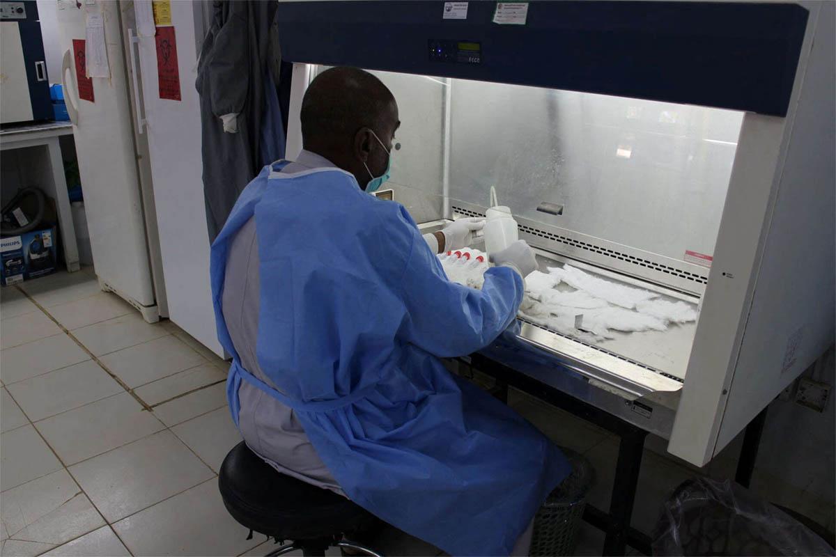 A picture o the National Public Health Laboratory taken December 31, 2020 
