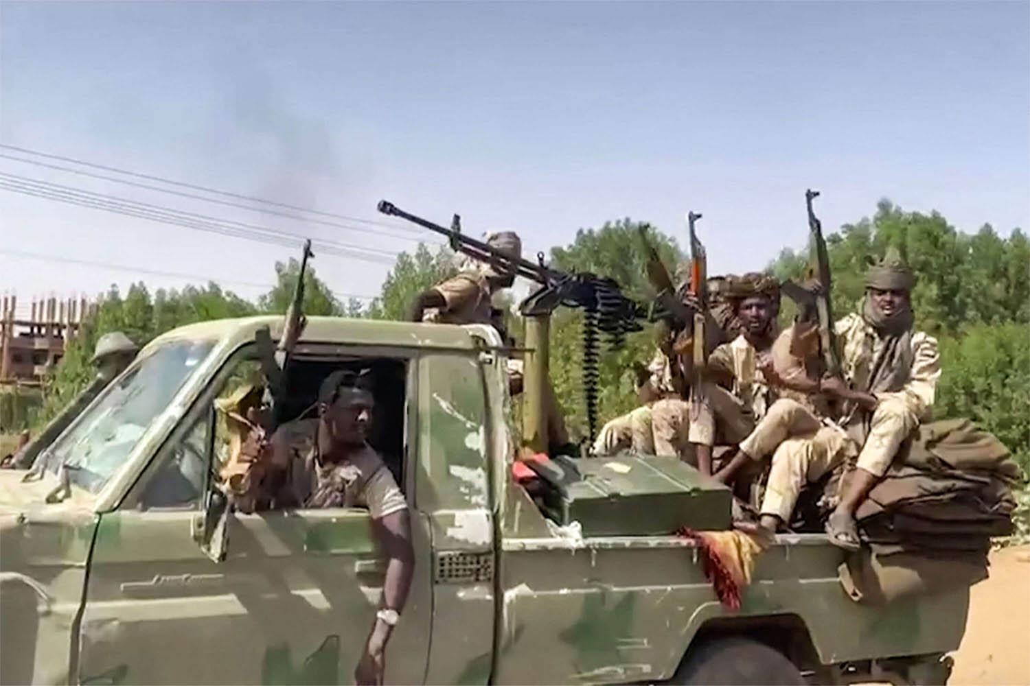 Gunfire could be heard on Thursday in the Khartoum area