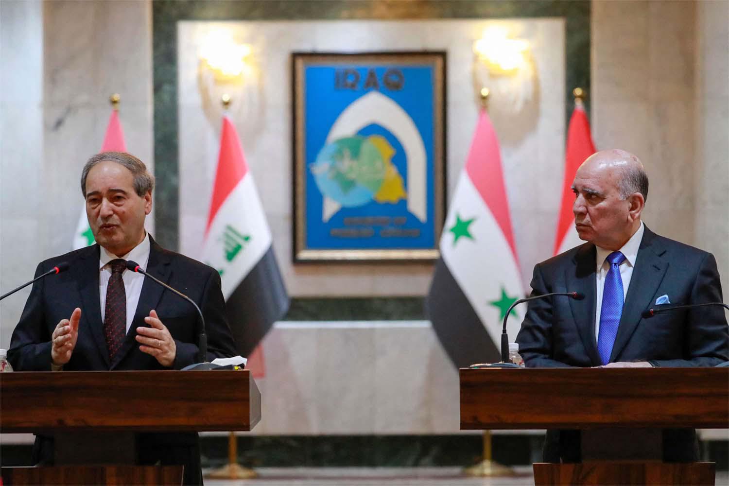 The two diplomats also discussed the humanitarian crisis of the Syrian refugees in Iraq