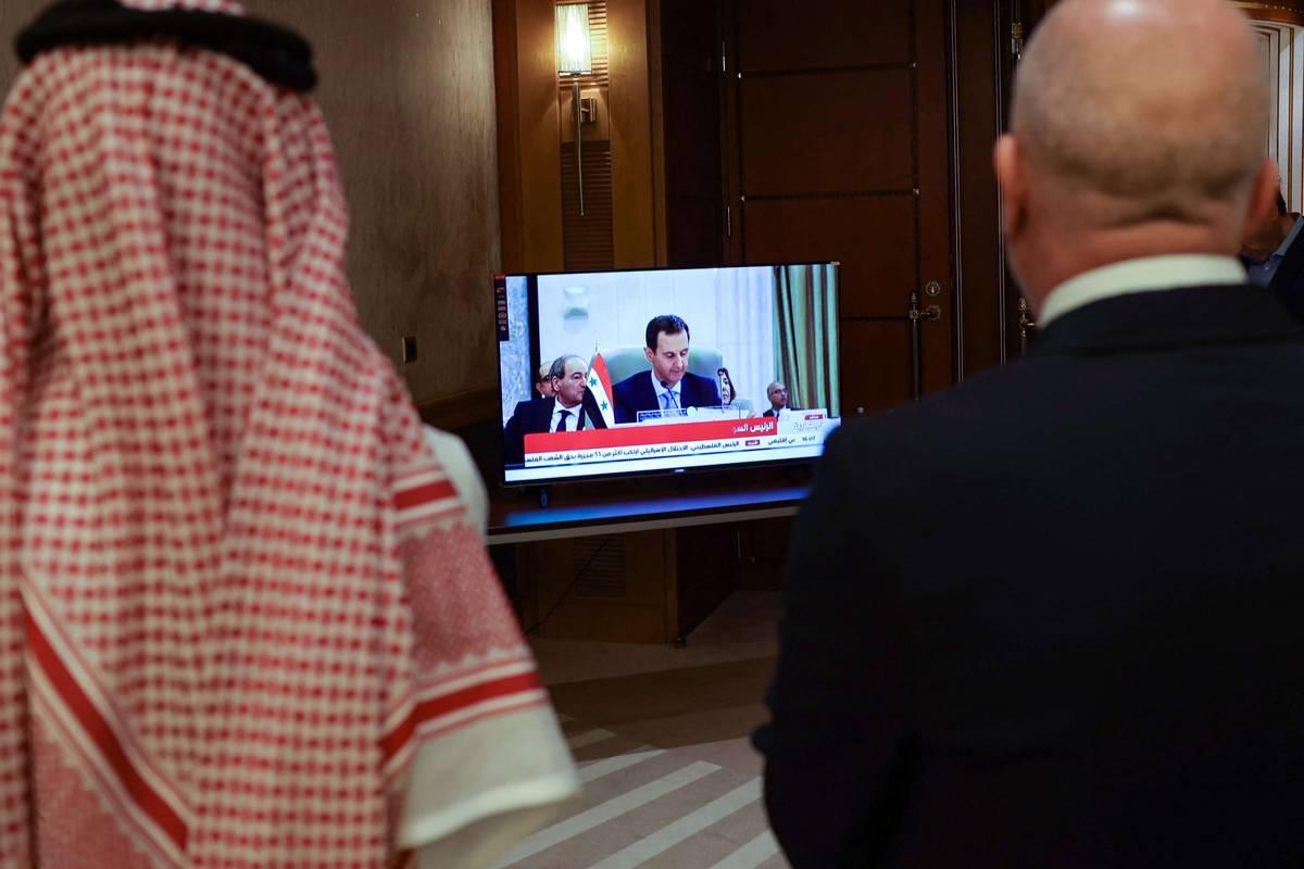 الرئيس السوري يلقي كلمته في قمة جدة