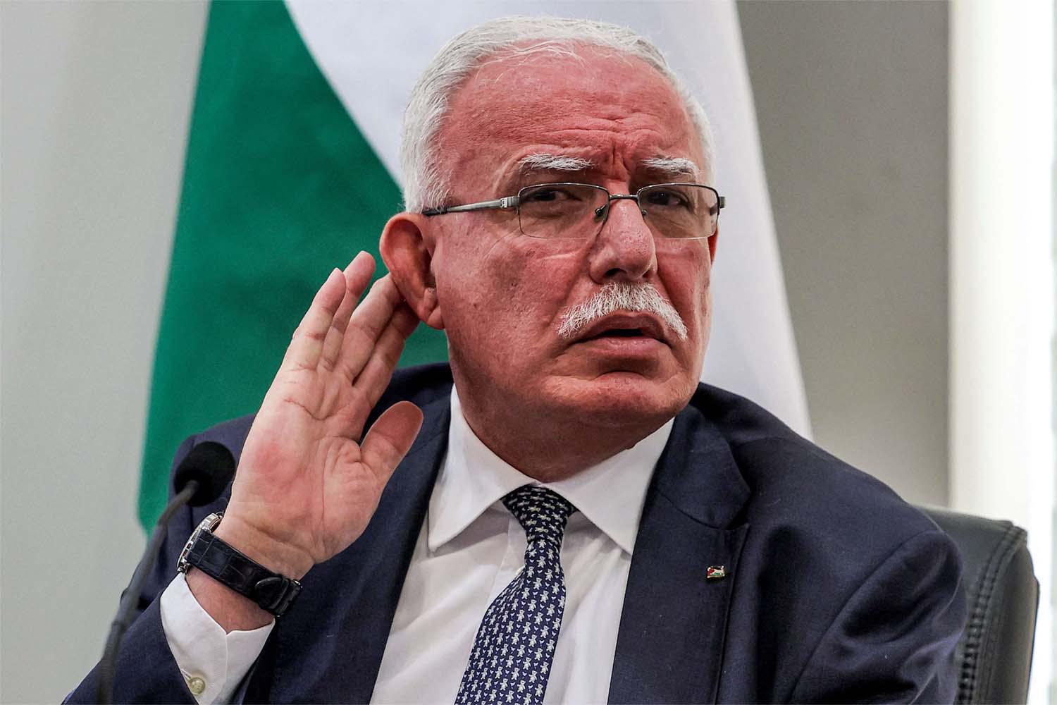 Palestinian Foreign Minister Riyad al-Maliki