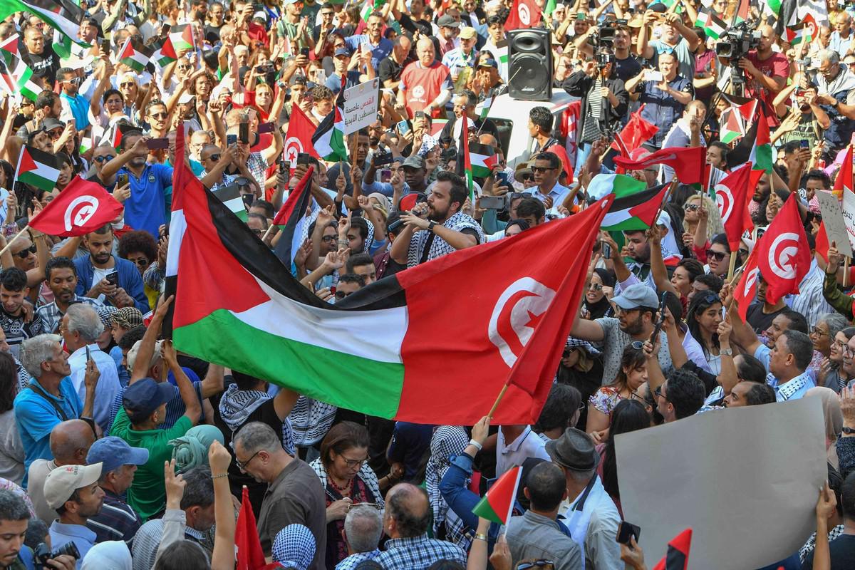 العديد من التونسيين يشيدون بموقف سعيد إزاء القضية الفلسطينية 