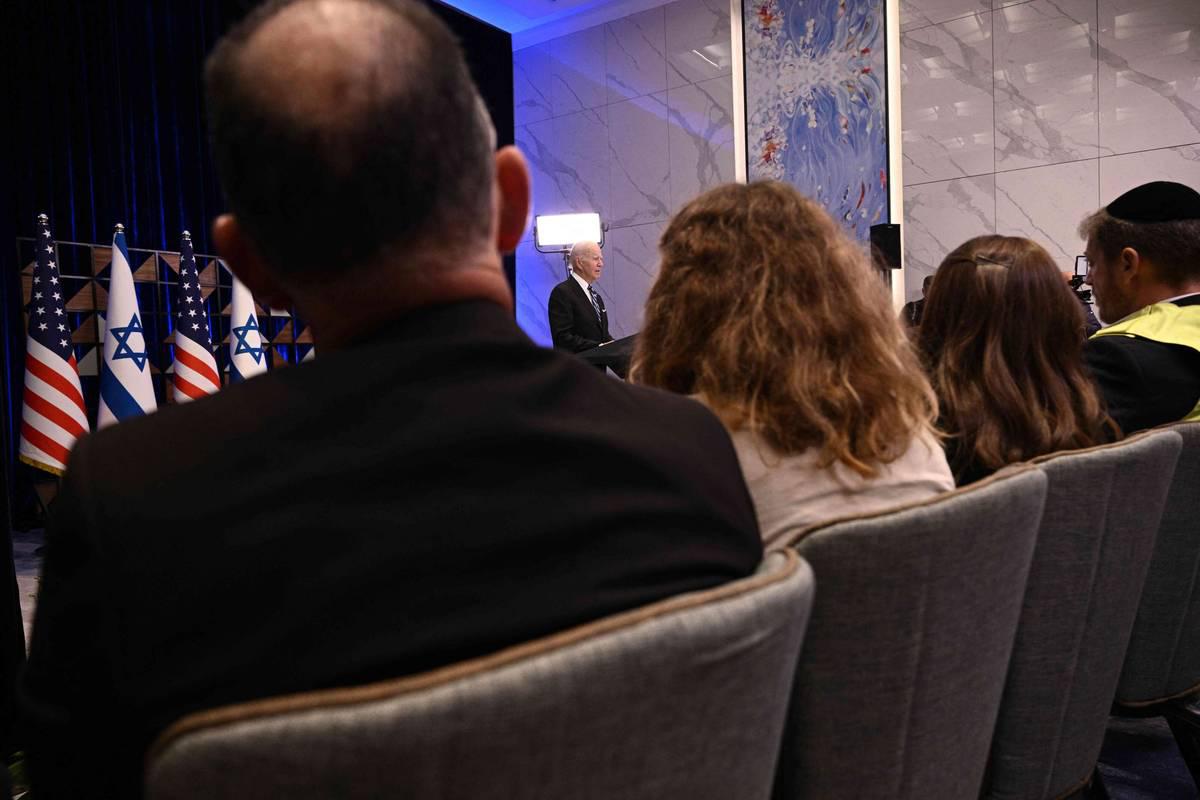 الرئيس الأميركي جو بايدن في مؤتمر صحفي في القدس