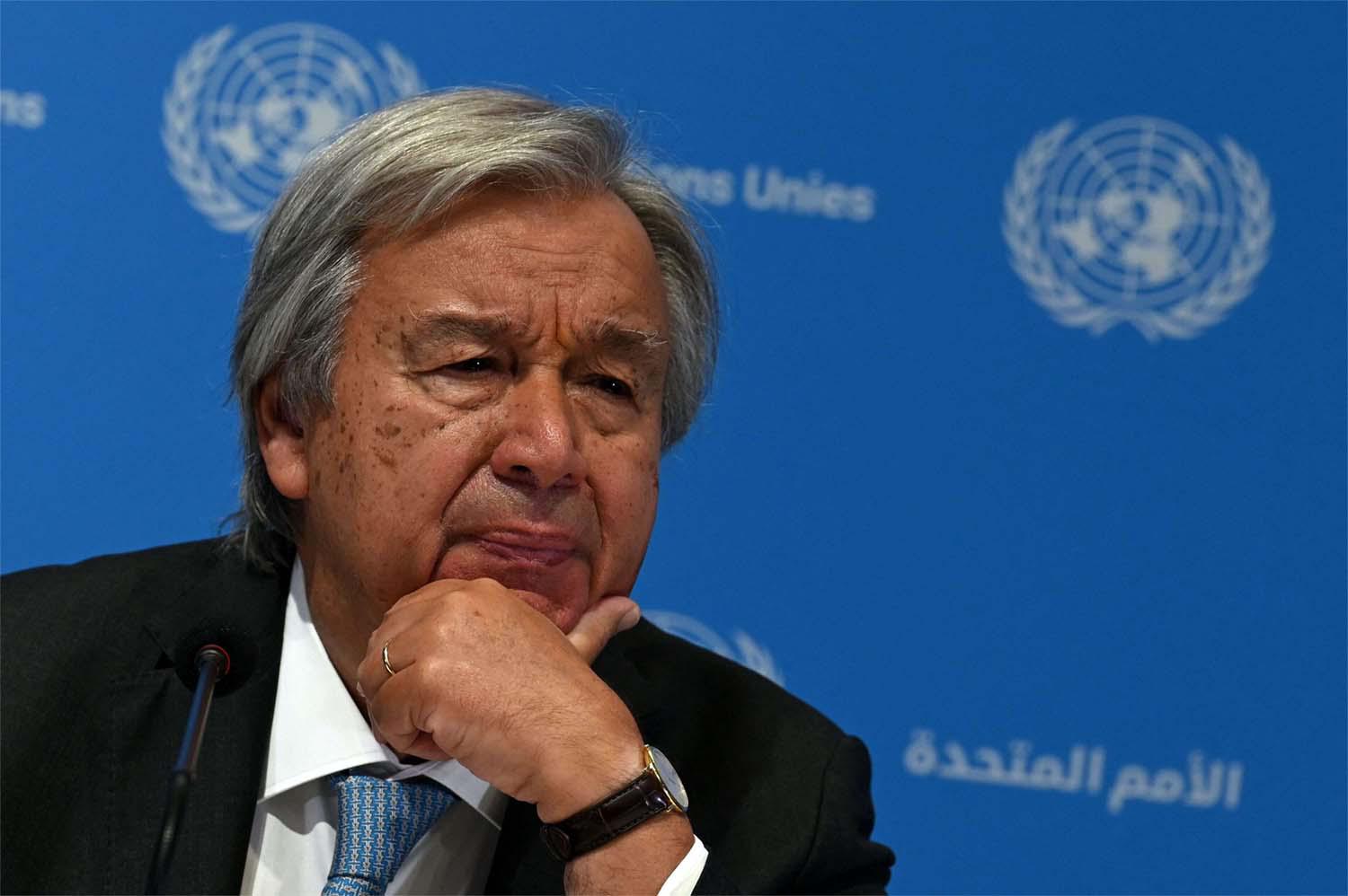 Guterres voiced concern about clear violations of international humanitarian law in the Gaza Strip