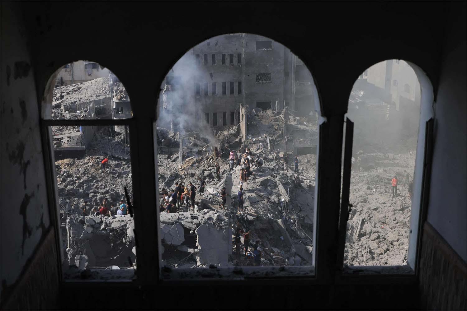 Israel's ensuing bombardment of Gaza has killed at least 9,601 people