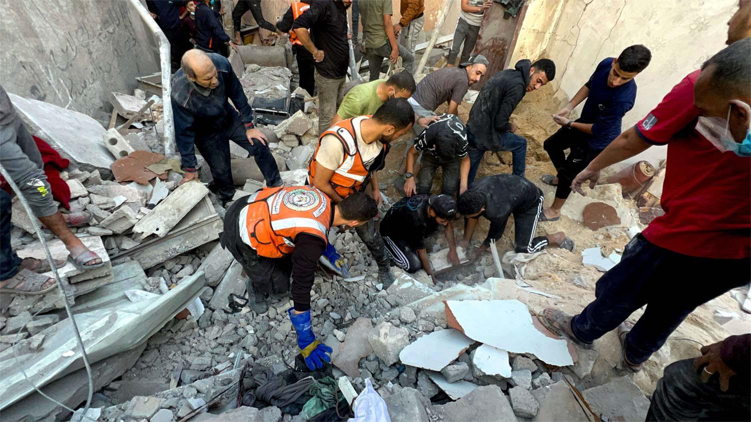 The UN says two thirds of Gaza's 2.3 million population has been made homeless