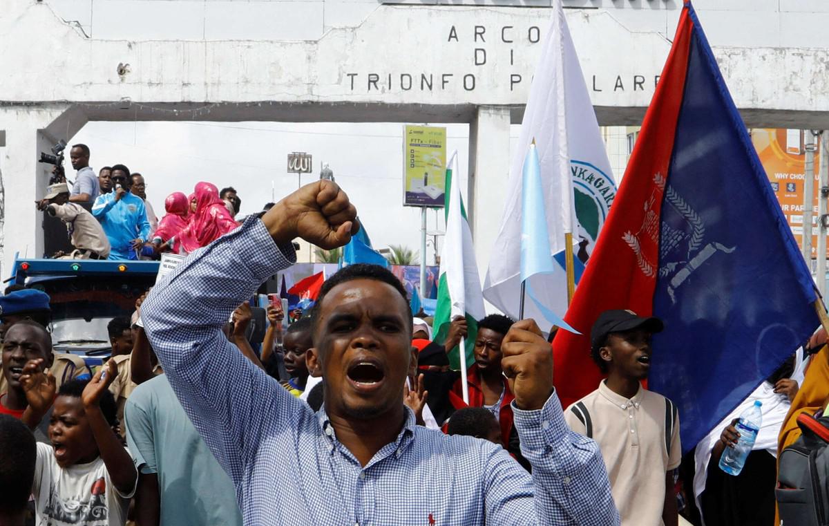 احتجاجات سابقة في مقديشو رفضا للاتفاق بين اثيوبيا وأرض الصومال