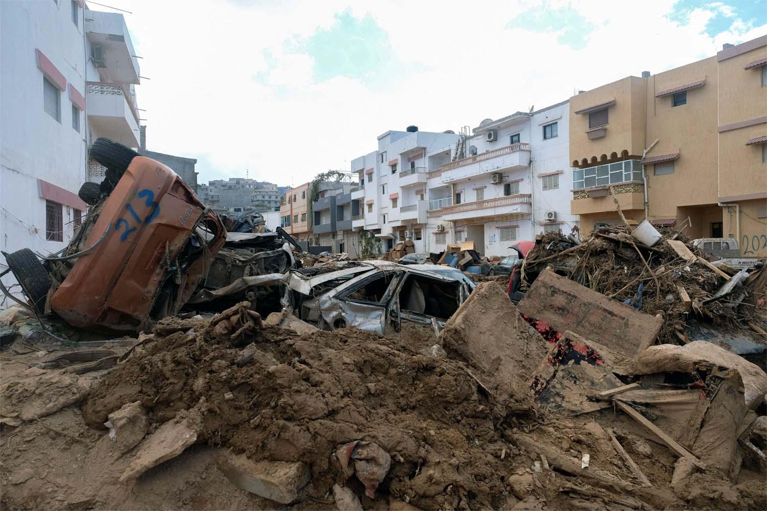 Huge swathes of the city of Derna were destroyed in the flood