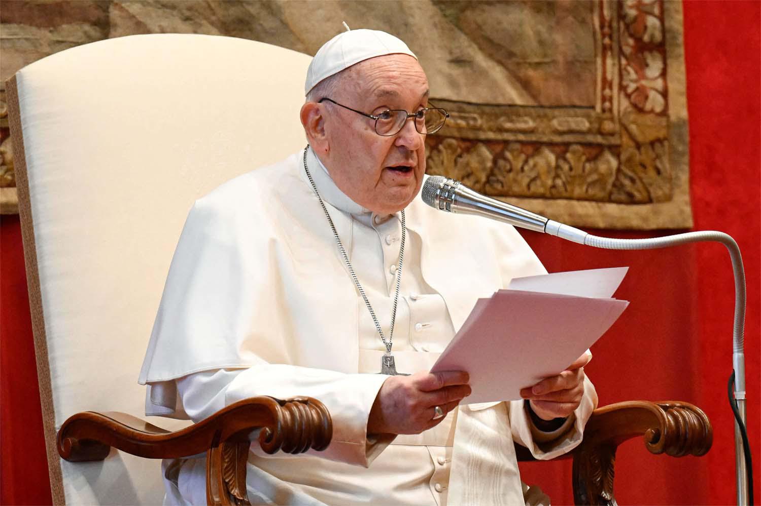 Francis made his comments in a 45-minute address to Vatican-accredited envoys
