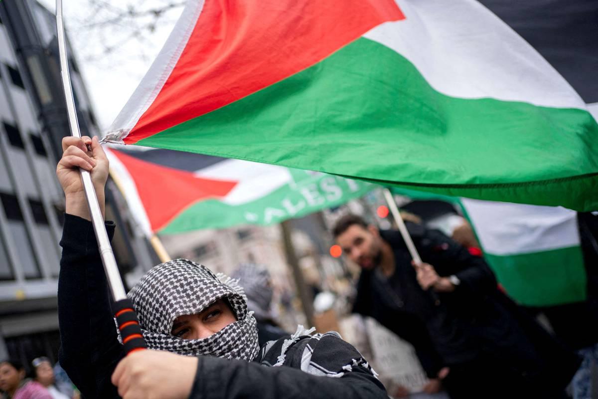 تظاهرة فلسطينية في واشنطن لنصرة غزة