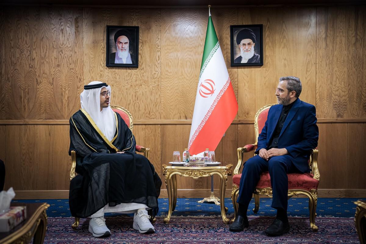 باقري يبلغ وزير الخارجية الاماراتي أن لا تغييرات في السياسة الخارجية لايران