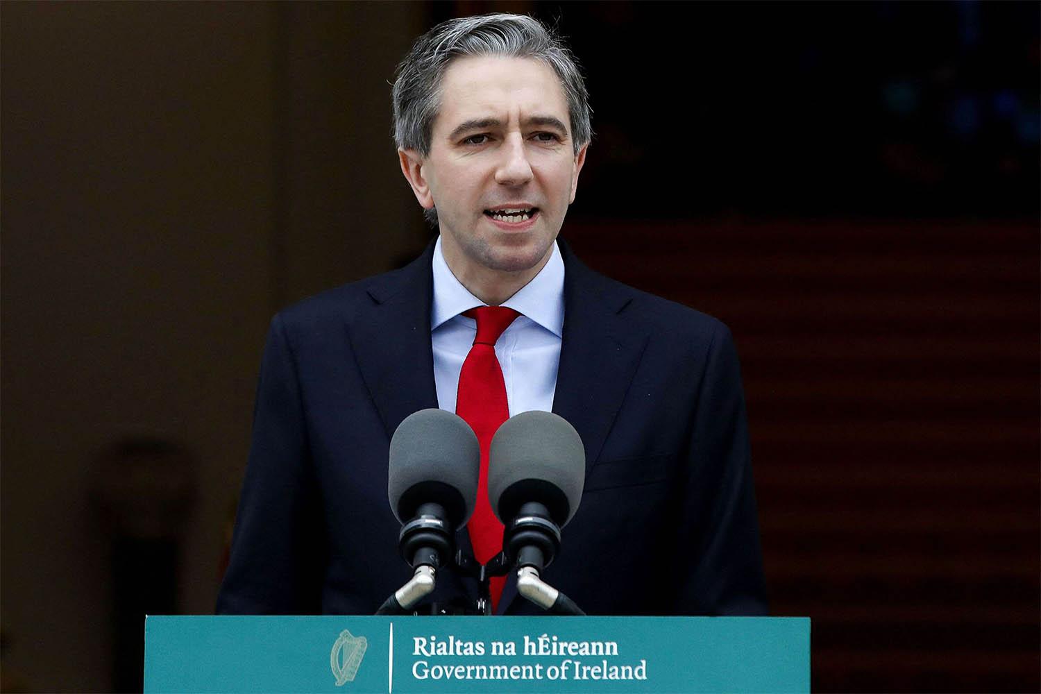 Irish Prime Minister Simon Harris 