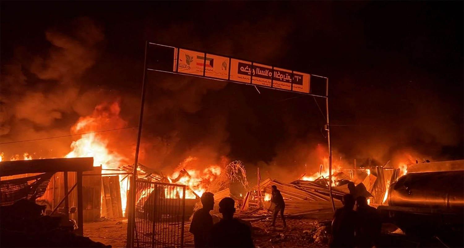 ire rages following an Israeli strike on an area designated for displaced Palestinians in Rafah