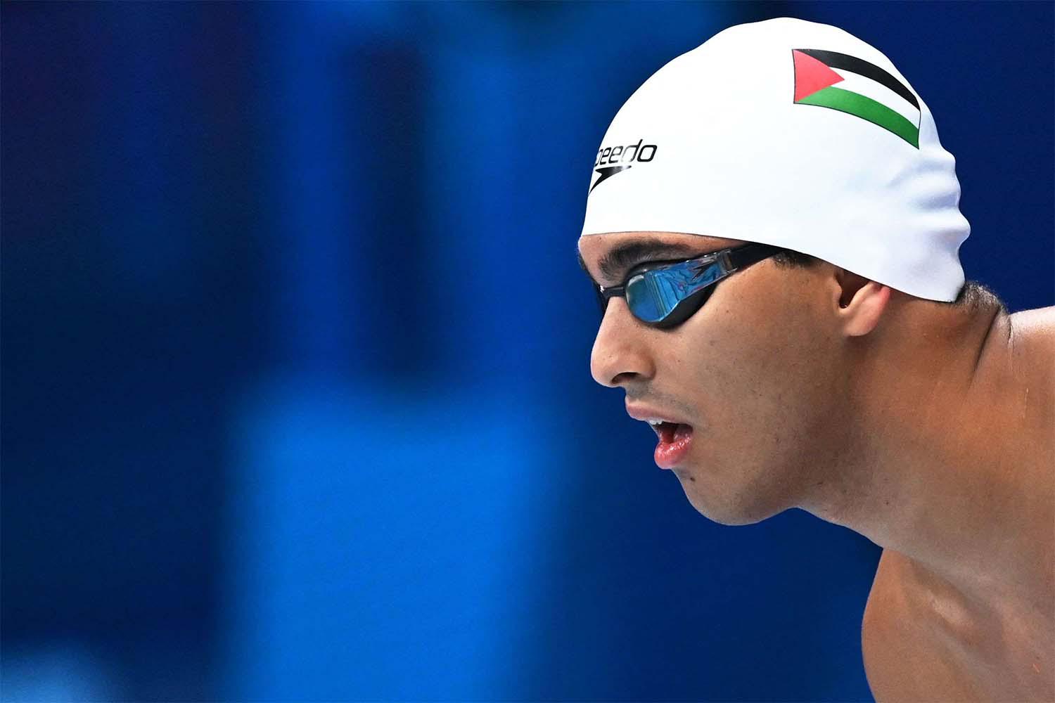 A swimmer on a mission