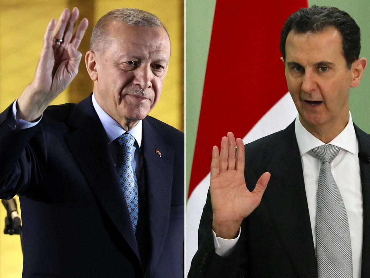 الرئيس السوري بشار الأسد والرئيس التركي رجب طيب أردوغان