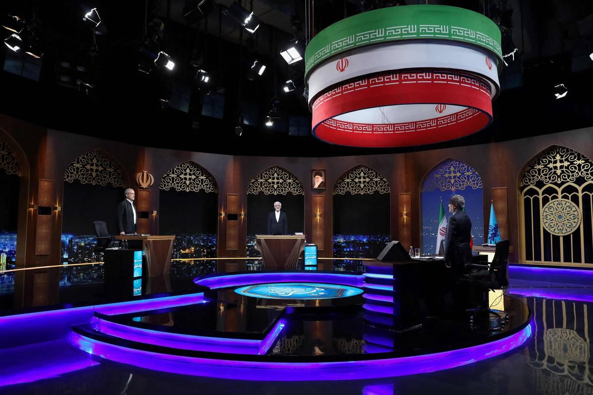 مناظرة في الانتخابات الرئاسية الإيرانية بين سعيد جليلي ومسعود بيزشكيان