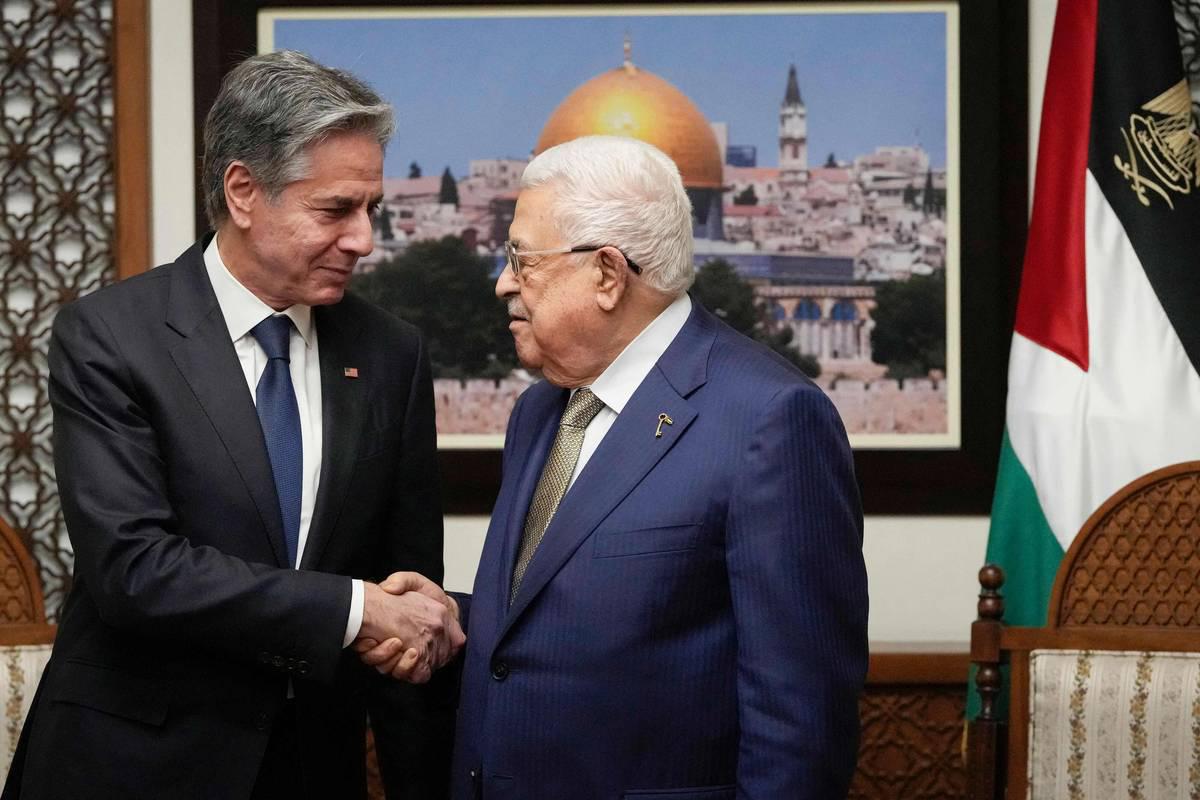 الرئيس الفلسطيني محمود عباس يستقبل وزير الخارجية الأميركي انتوني بلينكن