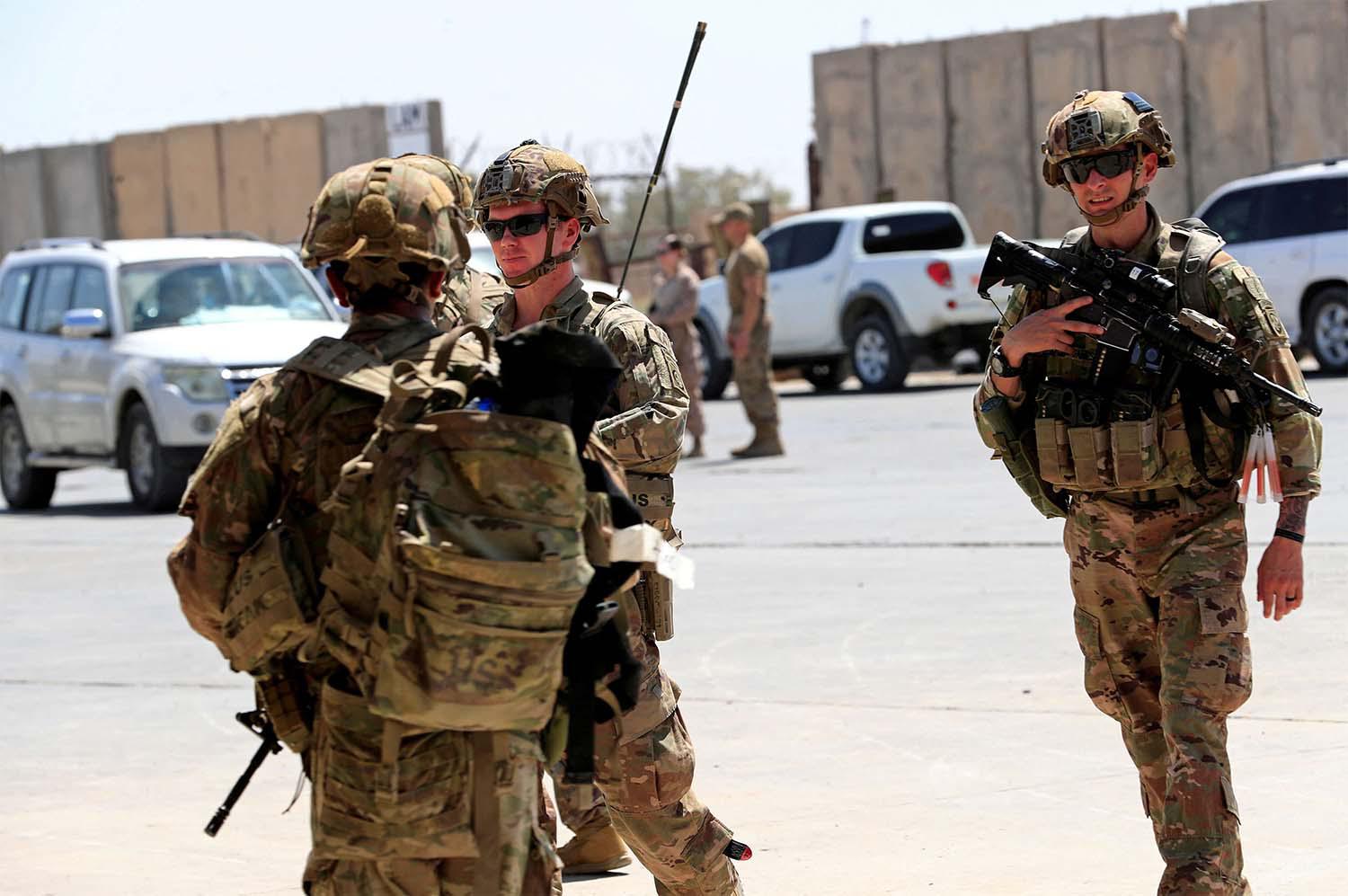 US soldiers at Taji military base north of Baghdad
