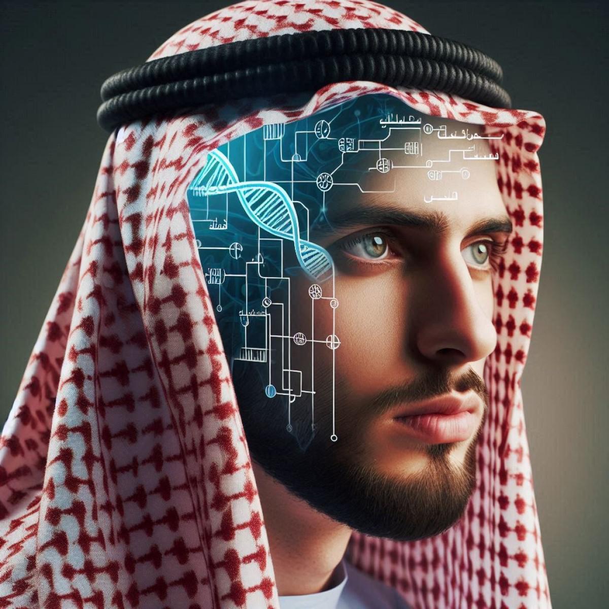 صورة لعربي مع جينات
