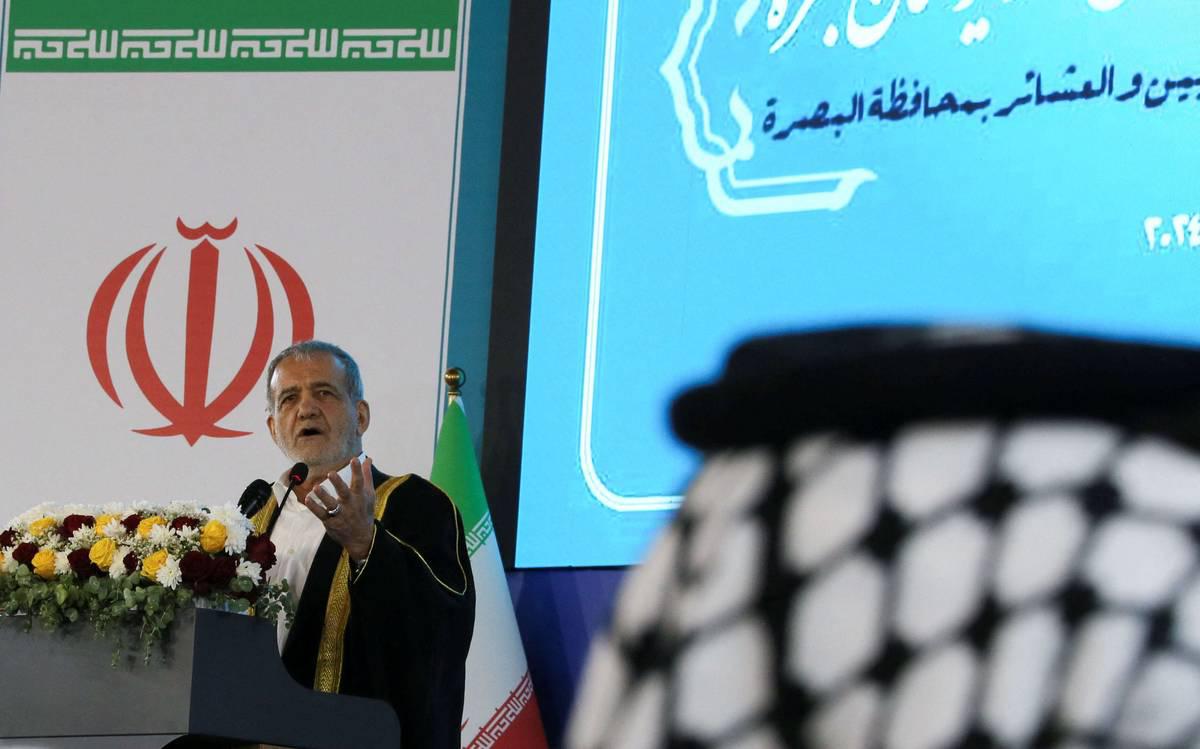 احتفال في محافظة البصرة بزيارة الرئيس الإيراني مسعود بزشكيان