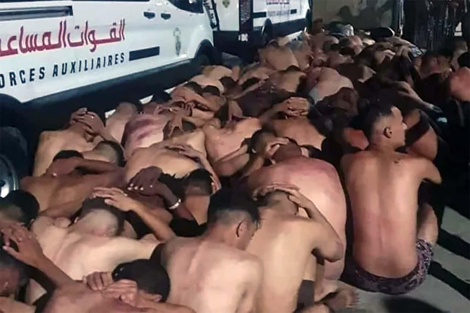 The illegal migrants were intercepted by the public forces at sea